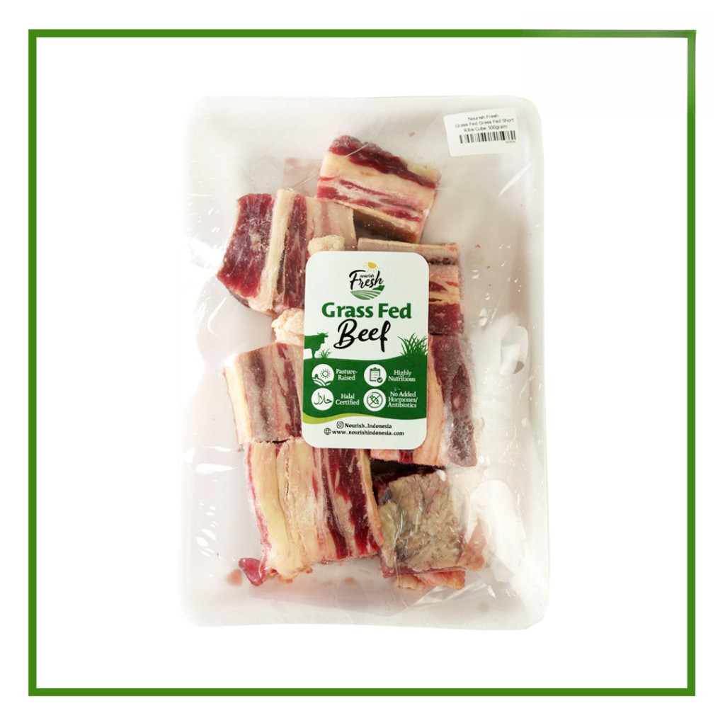 

Daging Iga Sapi Grass-Fed Cube Halal (500gr) | Short Ribs Frozen Premium