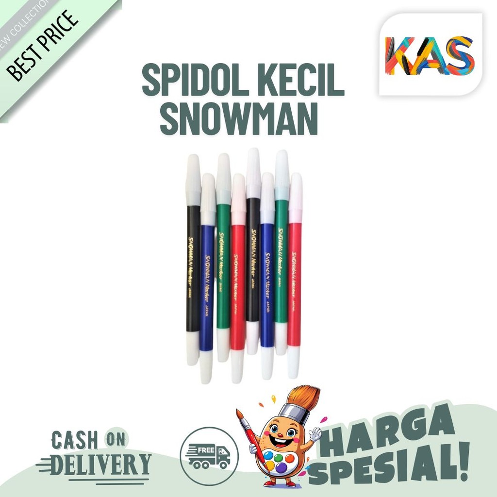 

Spidol Kecil Snowman Loos Marker Pencil Type Hitam Biru Hijau Merah