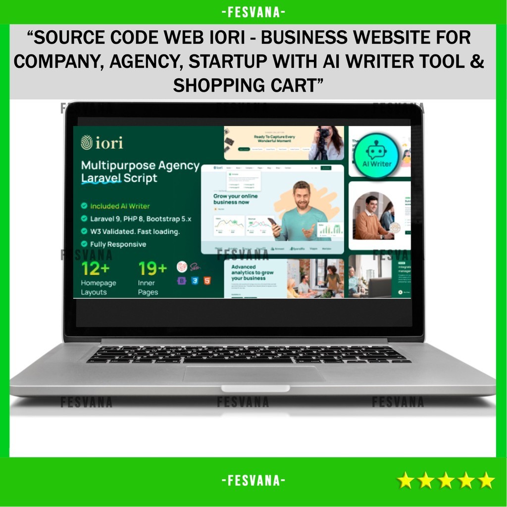 SOURCE CODE APLIKASI WEB IORI - BUSINESS WEBSITE FOR COMPANY, AGENCY, STARTUP WITH AI WRITER TOOL & 