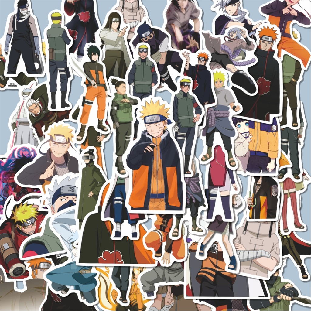 

100PCS Lucu Stiker Anime Naruto Stiker Aesthetic Stiker Anti Air Stikers Berperekat Waterproof sticker decal buat Motor Helm Buku Journal Koper Casing HP Laptop Botol Minum Hadiah anak