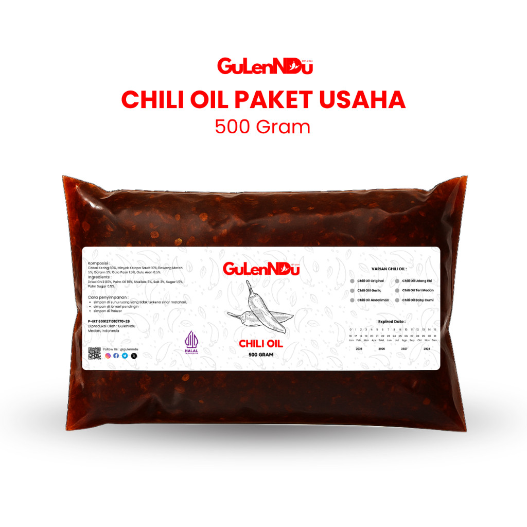 

Chili Oil 500Gram Halal Pedas Sambal Serbaguna Cocok Buat Usaha Dimsum dan Mie Ayam Bisa Instan COD