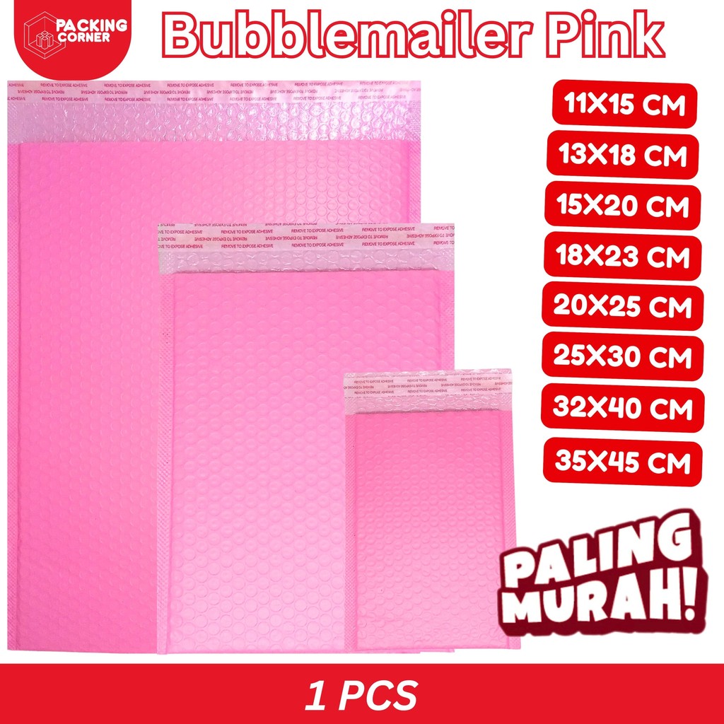 

Amplop Bubble Mailer Pink Polybubble Bag Bubblemailer Packing Online Shop