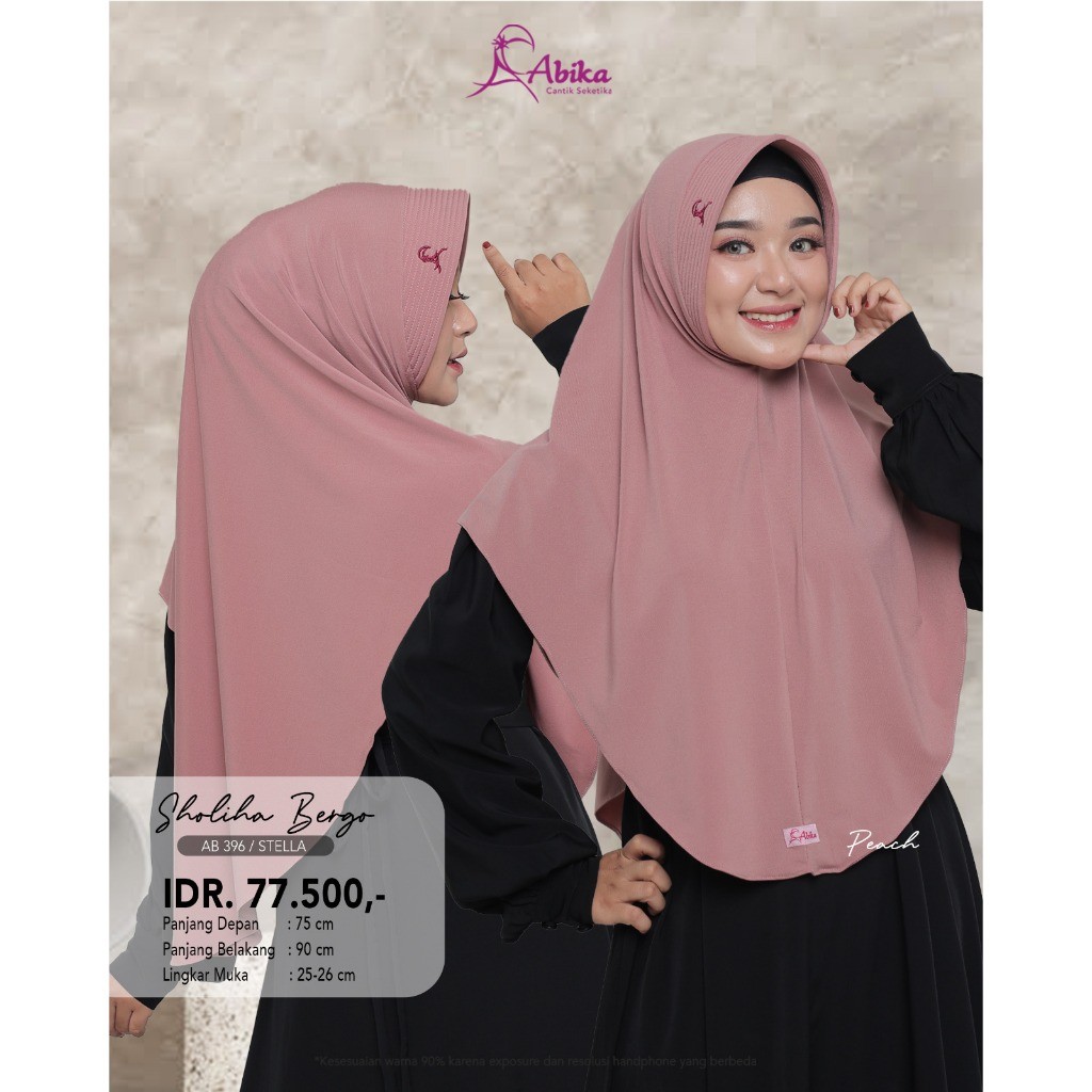 ABIKA HIJAB SHOLIHA BERGO // PEACH