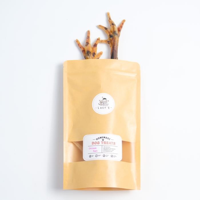 

Chicken Feet M-L Ceker Ayam Medium Besar Cemilan Anjing Dehydrated Dog Treats Snack - 5pcs