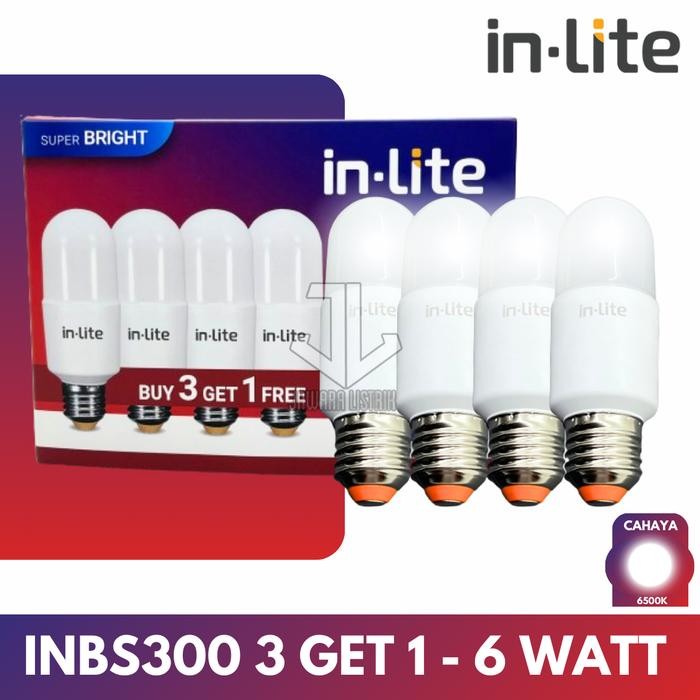 INLITE INBS300 LAMPU LED STICK PAKET 3 GRATIS 1 3000K 6WATT 12WATT 15WATT 6500K 6WATT 12WATT 15WATT 