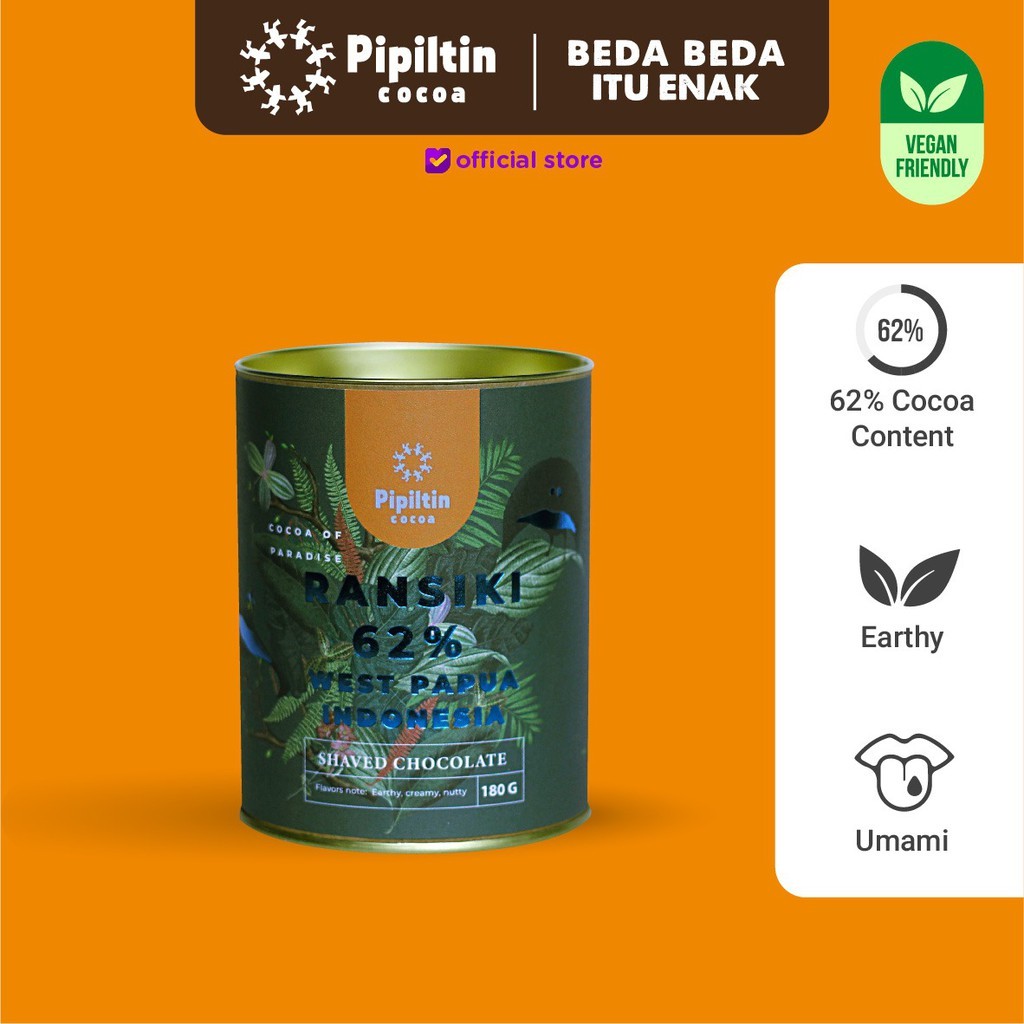 

Pipiltin Cocoa Minuman Dark Coklat - Chocodrink Ransiki 62%