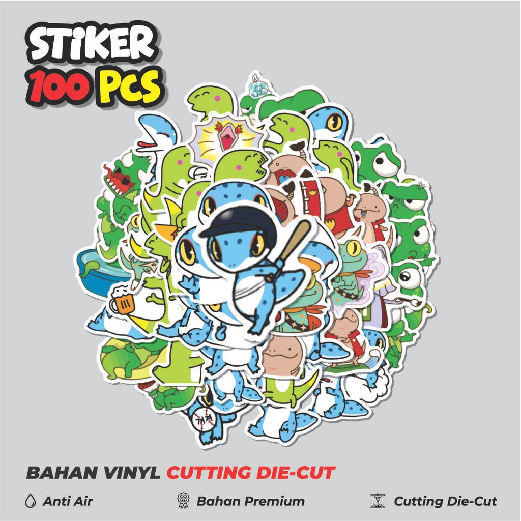 

Terbaru! 50 pcs Stiker Hewan Kadal Dekorasi Lucu Kreatif untuk Notebook, Skateboard, HP