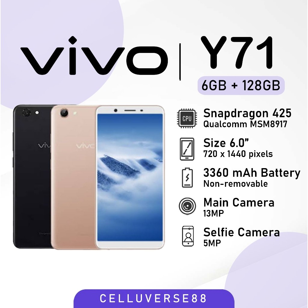 HP VIVO Y71 RAM 6/128GB 4G Smartphone Android GARANSI