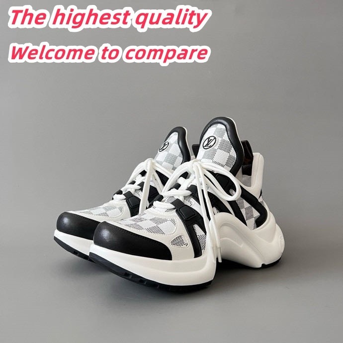 LV Archlight 1.0 lace up retro casual sports shoes White and black women's shoes 5850678
