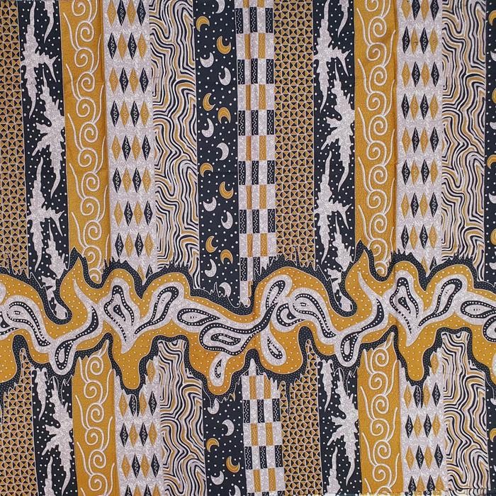 Kain Batik Premium Dobby Seragam Bawahan Kemeja Pastel - Kuning