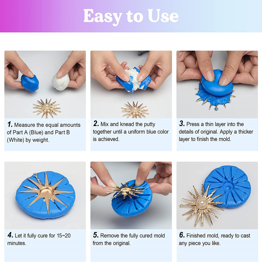 

Silicone Mold Making Kit for Resin Casting Easy Mix 1:1 Ratio DIY Crafts, Coasters, Gaskets, Seals, 3D Printing 0.26lb