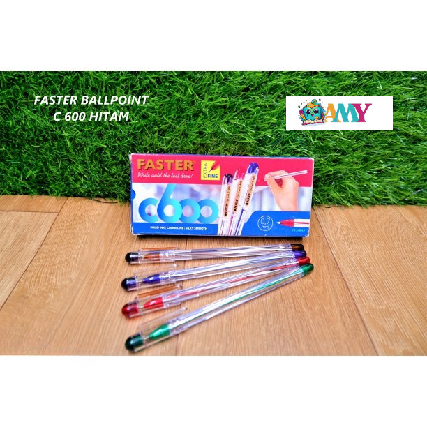 

FASTER BALLPOINT C 600 HITAM Amy Stasionary