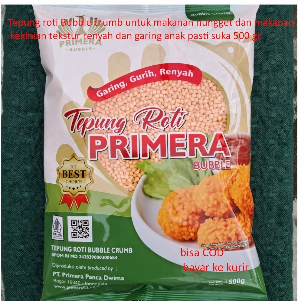 

Tepung roti Bubble crumb untuk makanan nungget dan makanan kekinian tekstur renyah dan garing anak pasti suka 500 gr