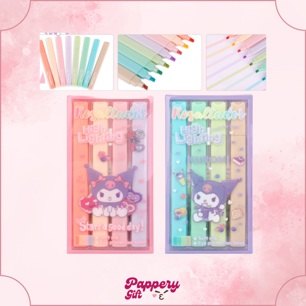 

Stabilo warna isi 4 warna pastel Kotak Sanrio Kuromi Hello Kitty Unicorn - SE0397