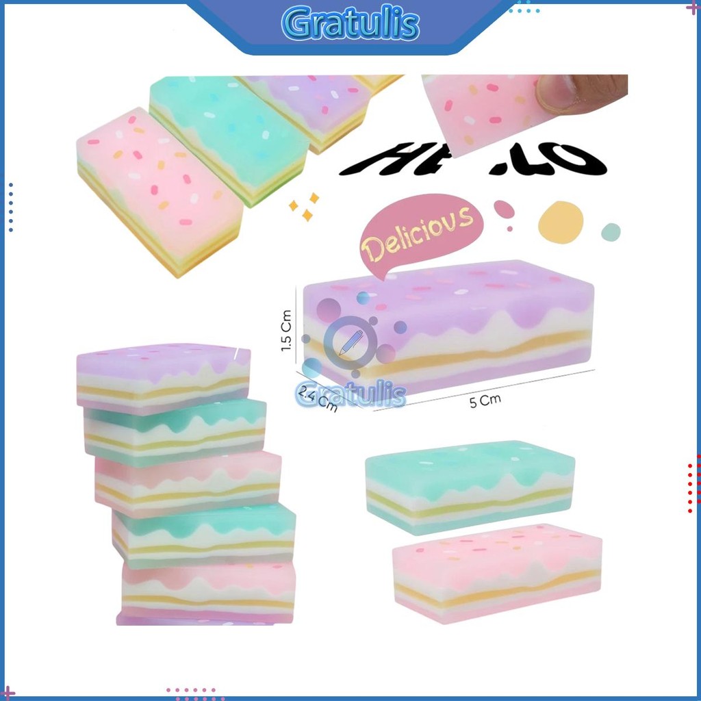 

PENGHAPUS PENSIL BESAR JOYKO [ERT-133] / ERASER PENCIL RAINBOW / STIP PEMADAM HAPUSAN PINSIL MOTIF KUE ERT133