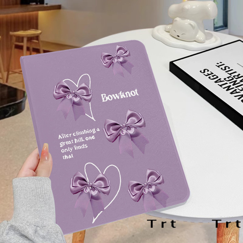 Sarung Tablet Pita Ungu untuk ipad Mini 4/5 7,9 ”Mini 6 8,3 ”Air1/2 Gen 5/6 9,7 ”Gen 10 10,9 ”Gen 11