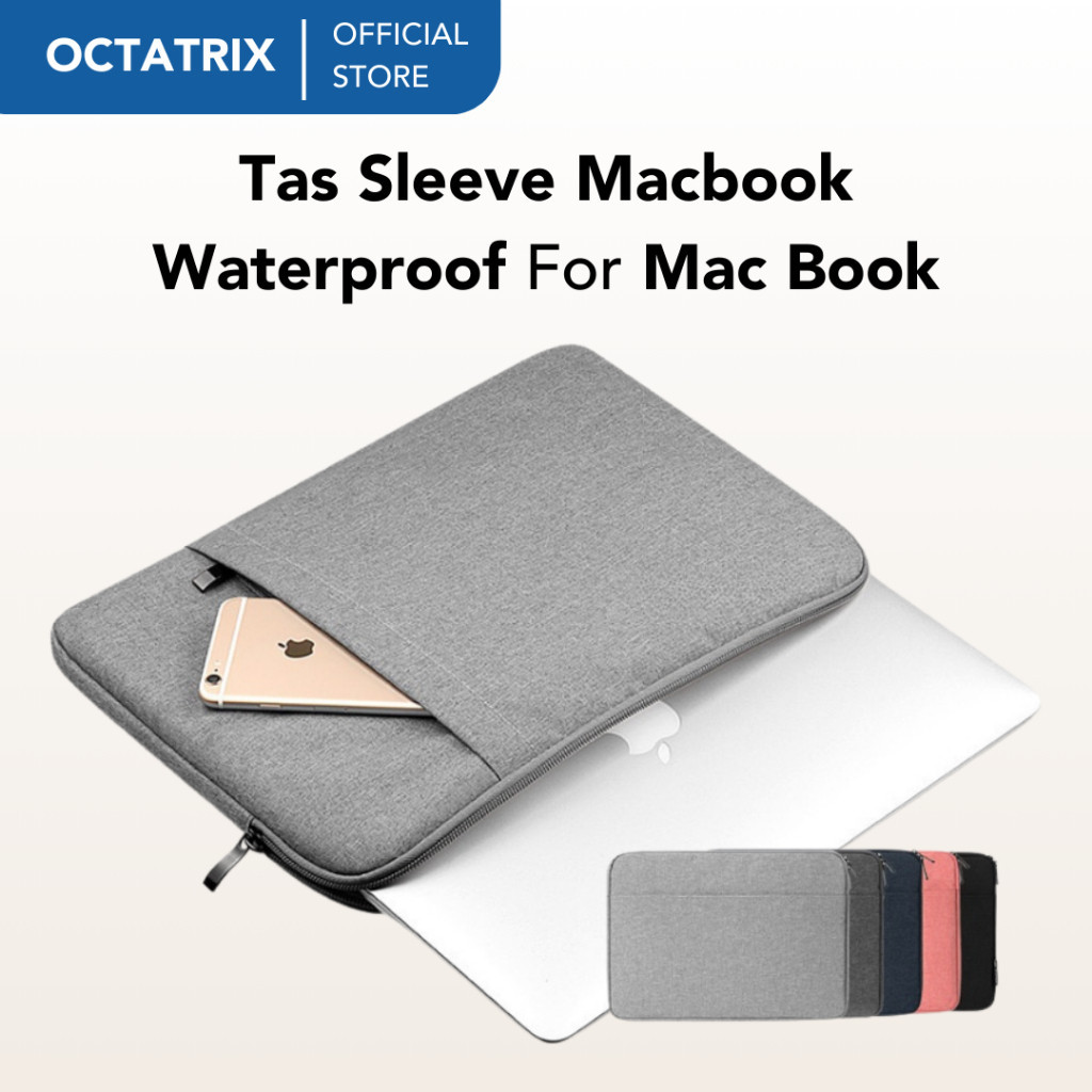 Tas Laptop Slim Premium Canvas Anti Air13 Inch Untuk Macbook / Tas Sleeve Macbook Waterproof For Mac