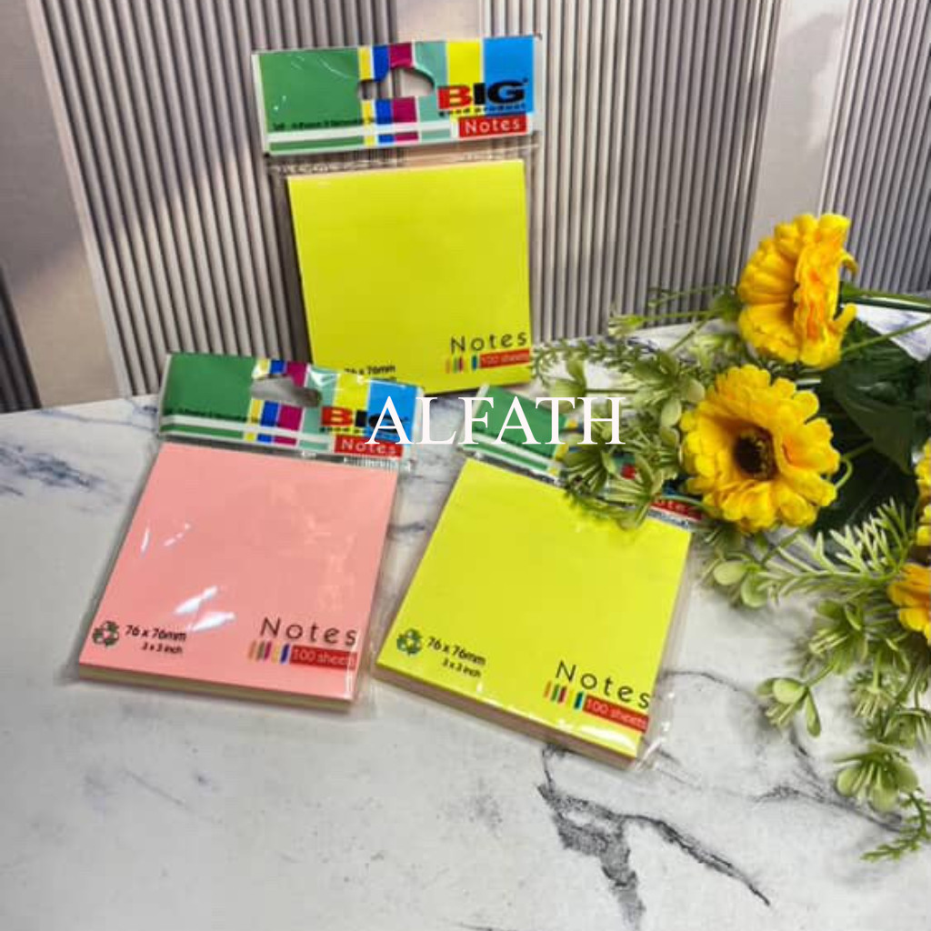 

Sticky Notes BIG Post It Memo Tempel 1 Warna 76X76 / Pembatas Buku / Posh It Besar / Stiker Catatan