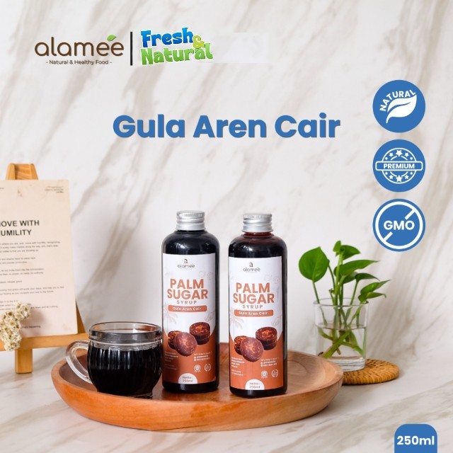 

ALAMEE Gula Aren Cair Syrup Palm Sugar Cair Organic Organik Pure Murni Barista Brown Sirup Natural fresh and natural