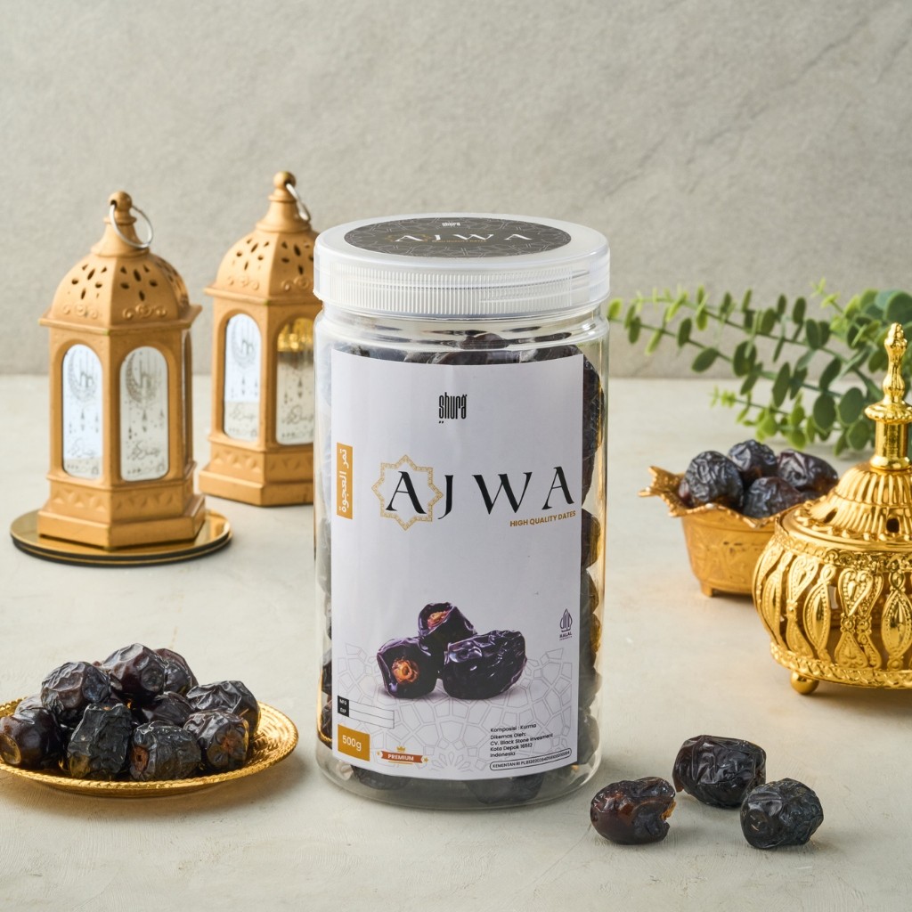 

Shura Kurma Ajwa Toples 500gr Kurma Madinah Premium Original Oleh-Oleh Haji Umroh