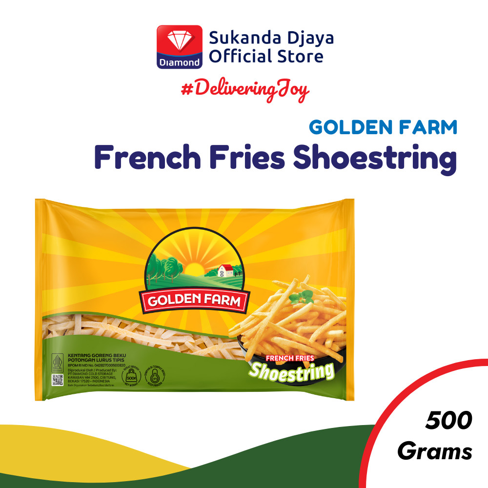 

Golden Farm Kentang Beku Shoestring 500 Gr
