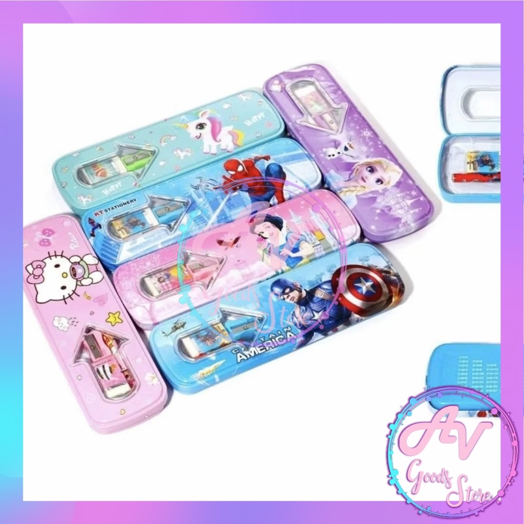 

Kotak Pensil Kaleng Set 1 Susun LPY99-16 / Tempat Pensil + Alat Tulis Set Karakter Fancy