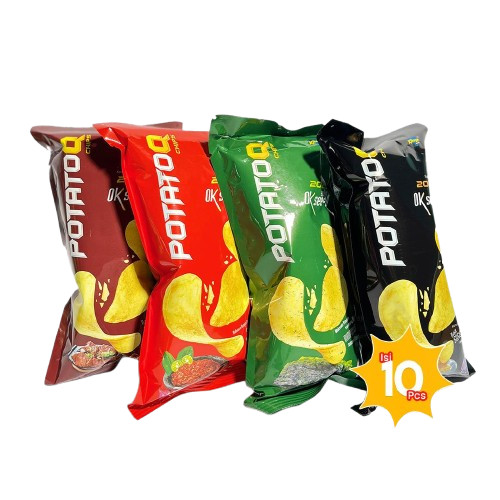 

Potato Q Chips Keripik Kentang 1 Pack Isi 10 pcs @22gr