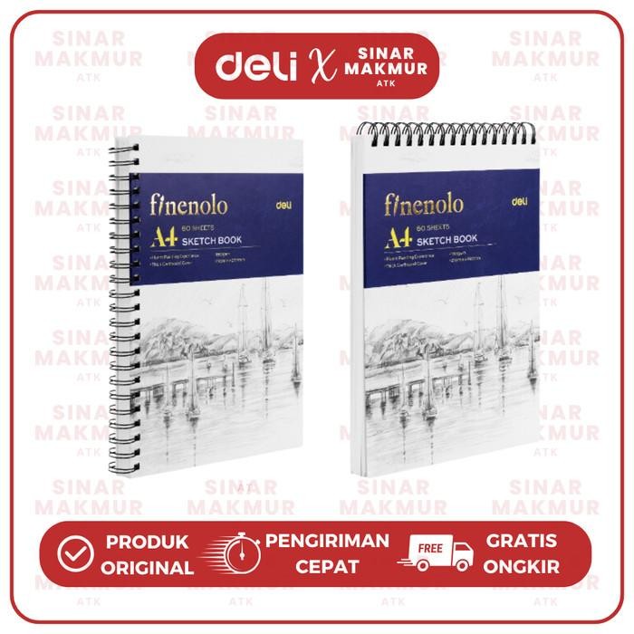 

【M-MT】FLASH SALE!!! Sketch Book/Buku Sketsa/Buku Gambar A4 Horizontal/Vertikal 60 Lembar 160 Gsm Finenolo Deli EC 275/276 (Pcs) - Vertikal C276