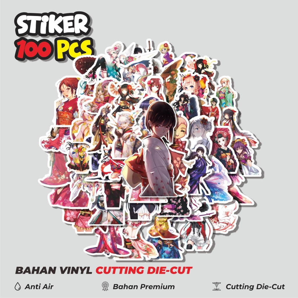 

Terbaru! 50 pcs Stiker Anime Kimono Dekorasi Lucu Kreatif untuk Notebook, Skateboard, HP