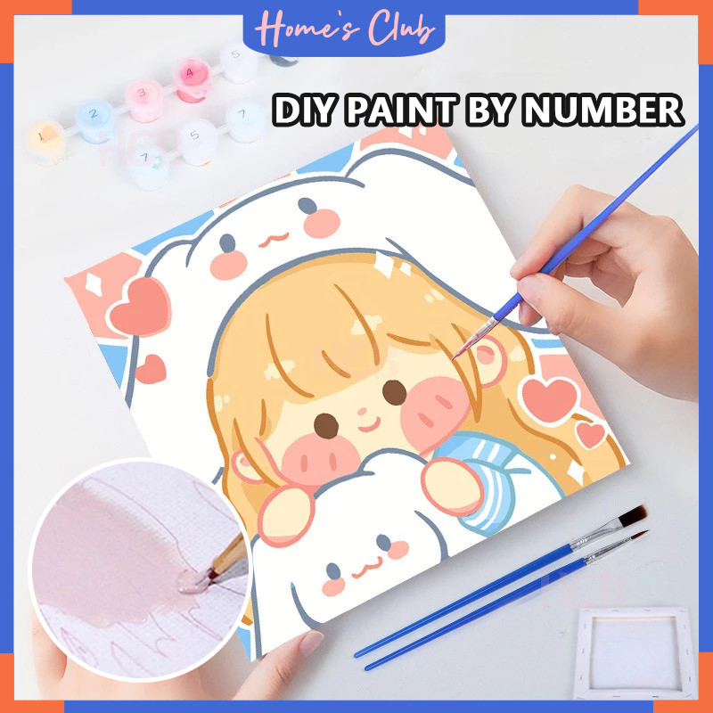

DIY Paint By Number Set / DIY Painting Digital / Satu Set Peralatan Melukis Anak 20x20cm