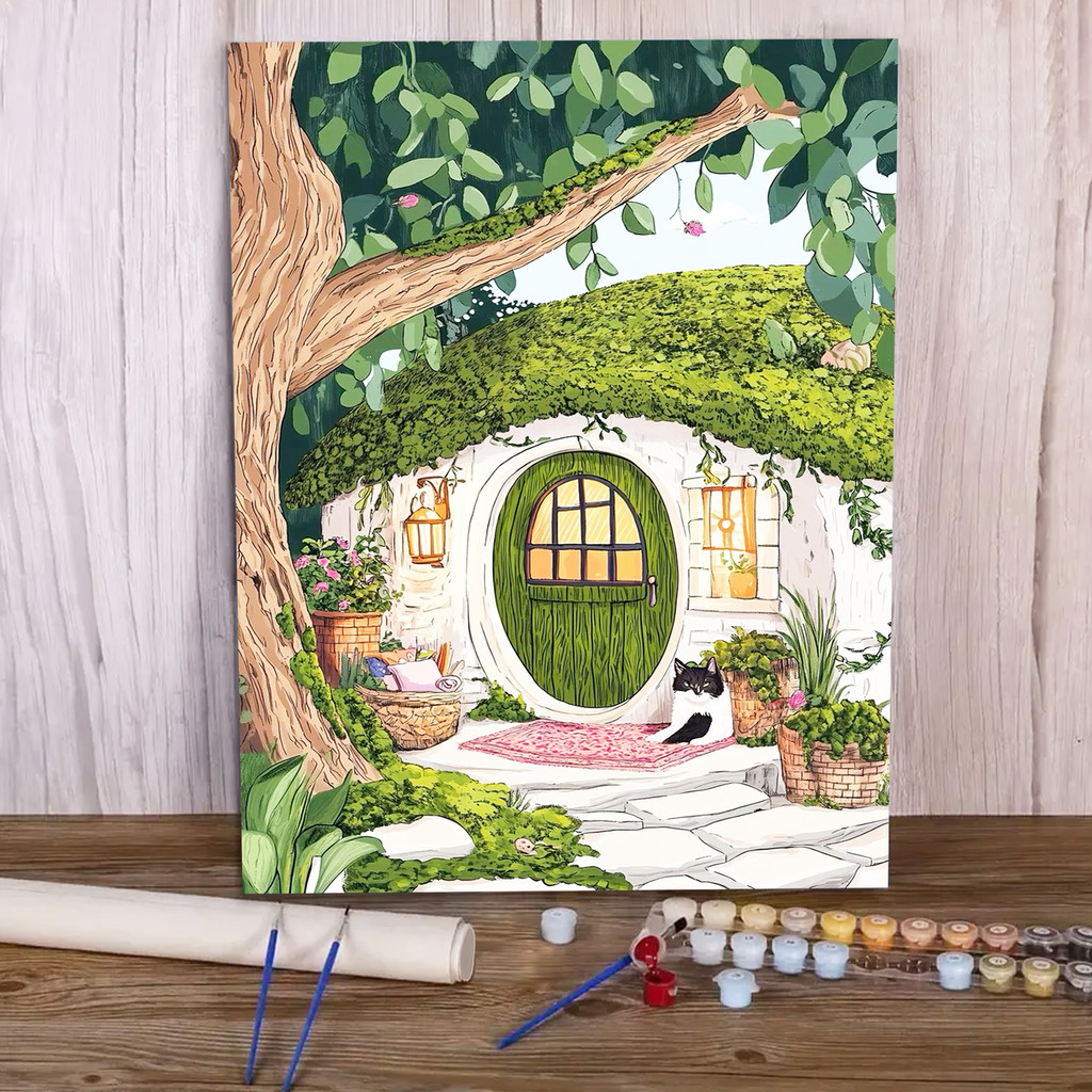 

Paint by Numbers - 40x50cm, Butterfly Painting Kits for Beginners on Colored Canvas, Easy DIY Art for Home Decor Gift (No Frame)