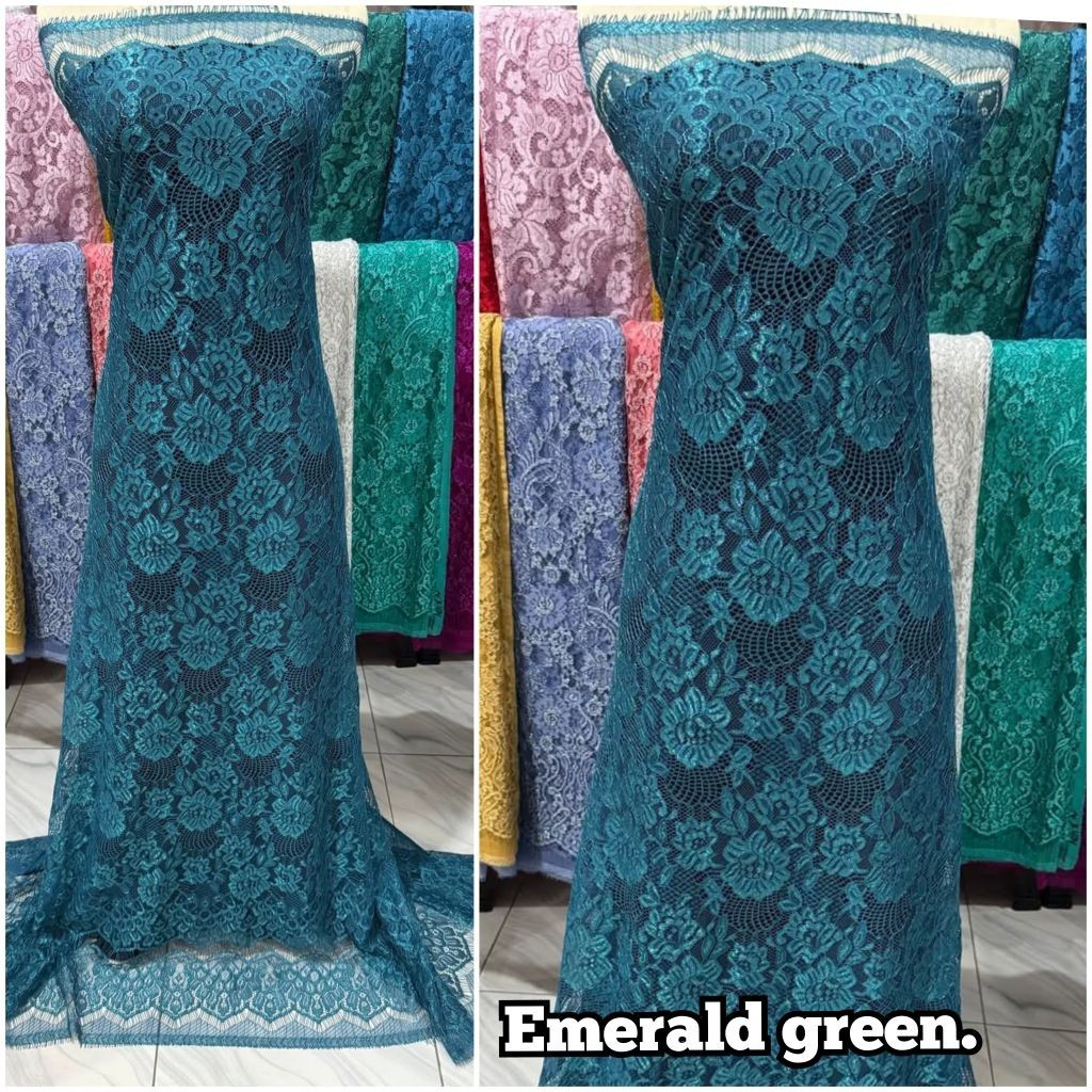 kain brokat semi prancis metaliq cord mewah