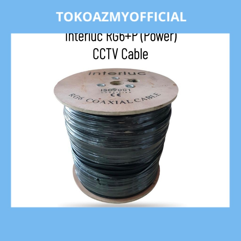 interluc RG6+Power Juniper kabel CCTV 1Roll 300M Coaxial Cable RG6 Power 300 Meter