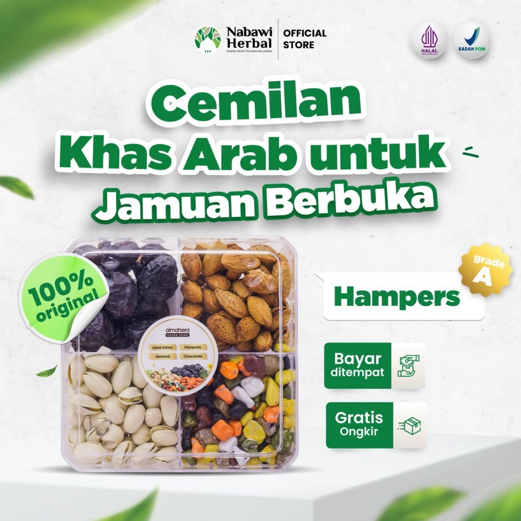 

Hampers Kurma Kacang Almond Coklat - Parsel Parcel Ramadhan Mix 4 In 1 Premium 100%by bonis