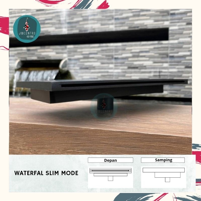 Waterfall Kolam Koi Waterfall Air Terjun Aquascape 20 CmCO