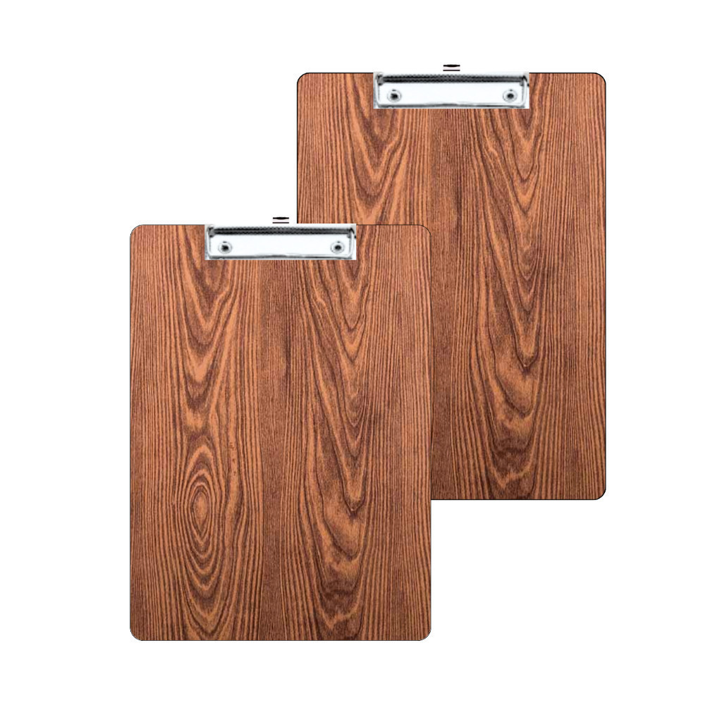 

E S / Papan Ujian Clipboard - Papan Jalan/Papan Dada Kayu F4 Folio Clip Board