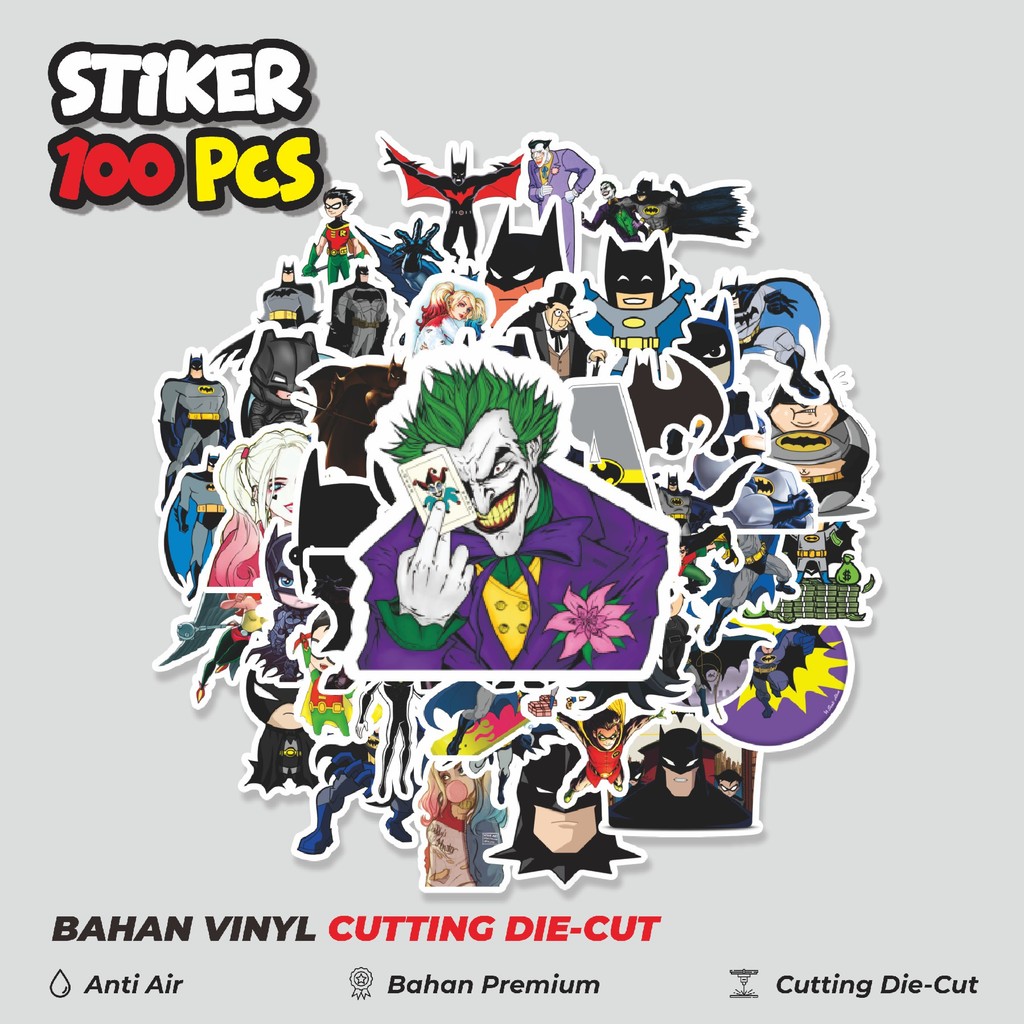 

Terbaru! 50 pcs Stiker Kartun Batman Dekorasi Lucu Kreatif untuk Notebook, Skateboard, HP