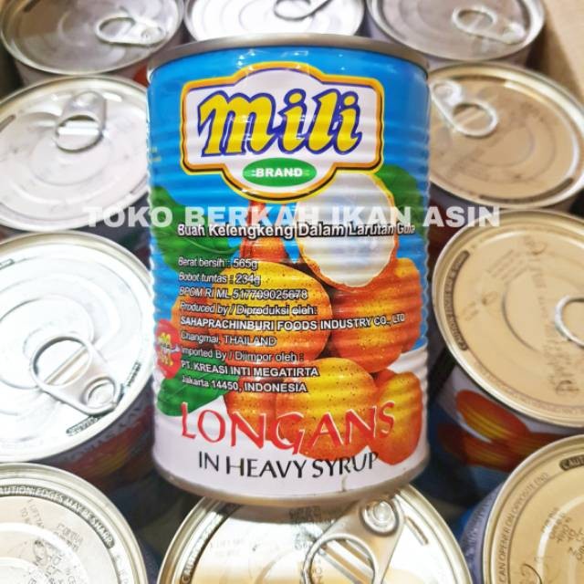 

MILI Longans In Heavy Syrup 565 gr / Lengkeng Kaleng Longan