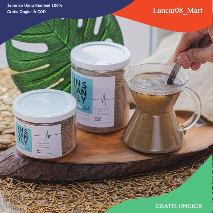 

【L-MART】SALE!!! Kopi Susu Seduh Instantly Kafeinated 200 Gram Jar, Full Robusta