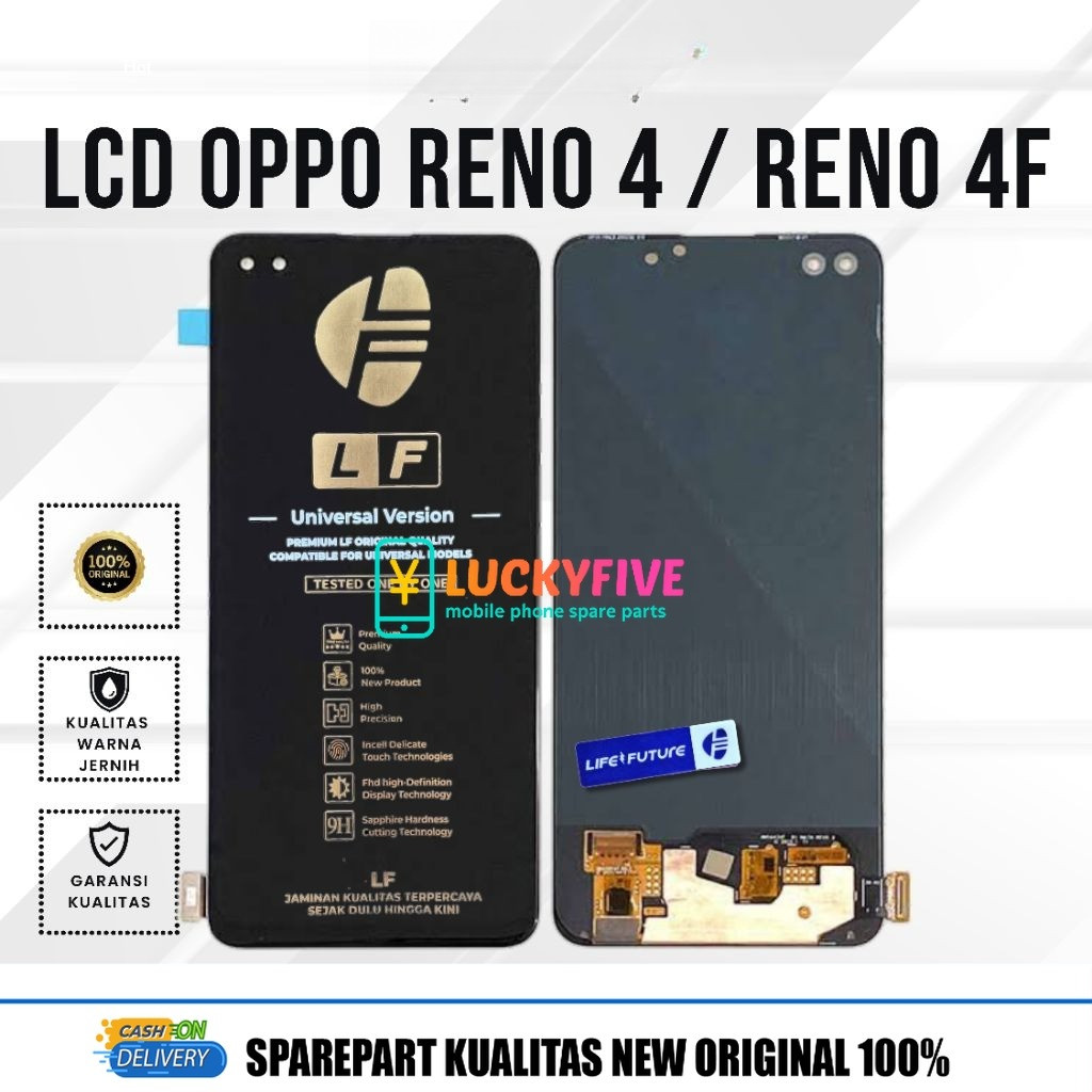 Lcd Reno 4 Reno 4F OLED Bisa Fingerprint Ori LF Fullset Touchscreen
