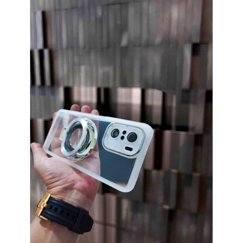 case silikon magsafe POCO F3 / F3 PRO desigh magsafe ring stand holder softcase