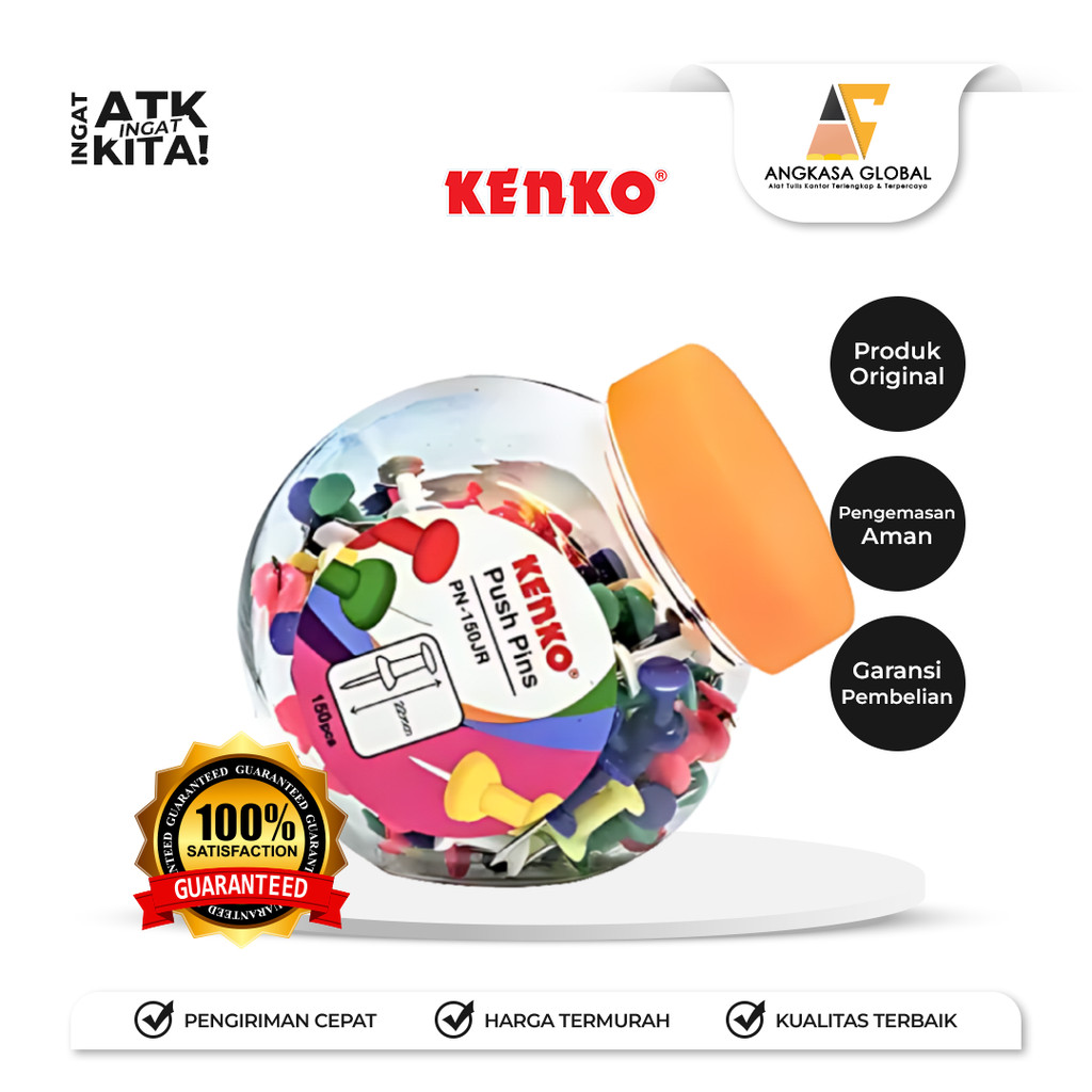 

KENKO PUSH PIN PN-150JR (1TOPLES/ 150PCS)