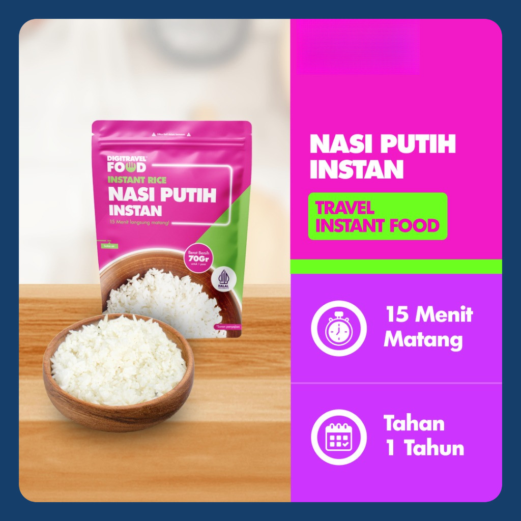 

DIGI TRAVEL Nasi Putih Instan | Makanan Instan Siap Saji | Travel Food | Nasi Instan | Digi Nasi Instan