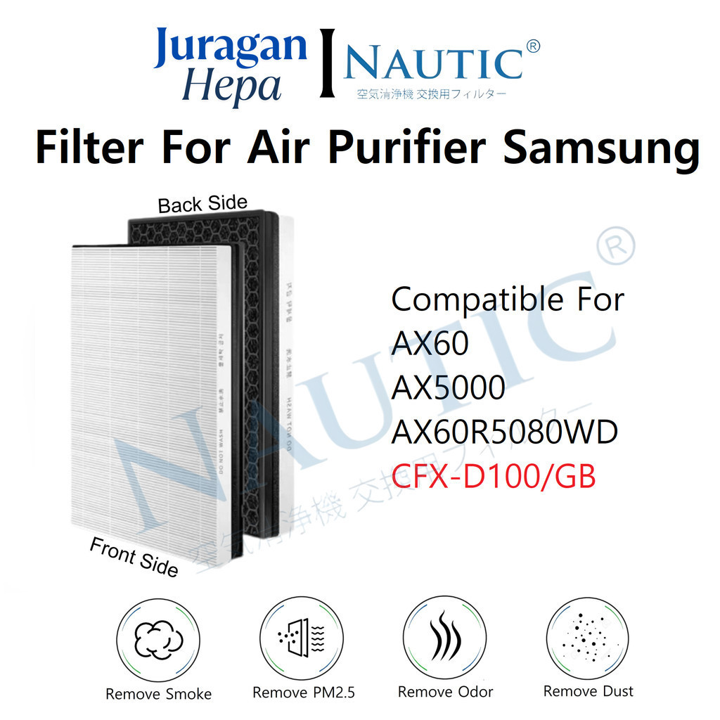 FILTER Samsung Air Purifier AX60 AX60R AX60R5080WD AX5000 Replacement