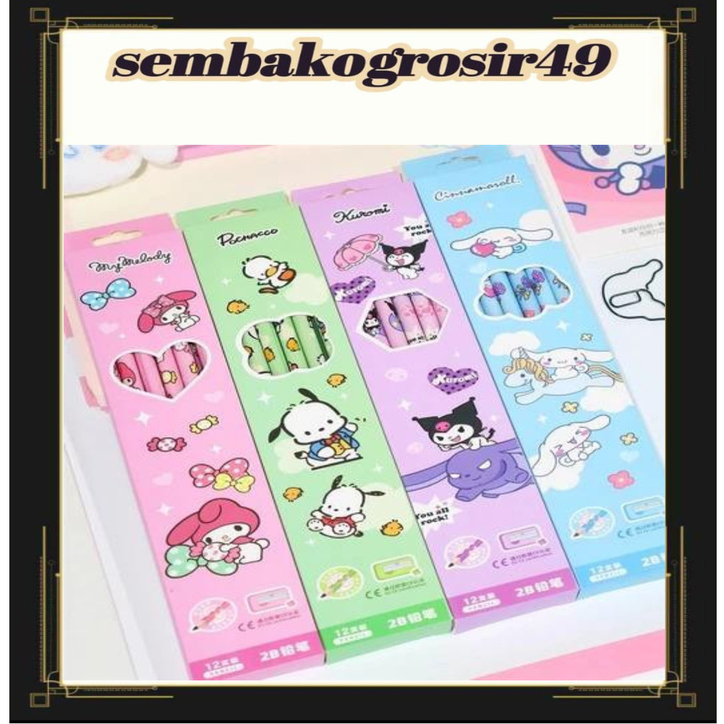 

SSG Pensil 2B Karakter Set 12pc / Pencil Kayu 2B Fancy Kartun Capybara Lucu 6222 / Pensil Labubu 2008