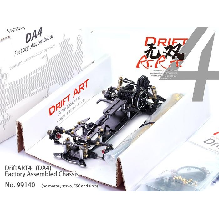 99140 DriftART4 Factory Assembled Chassis Mini RWD Drift Chassis Compatible with 1-24 and 1-28
