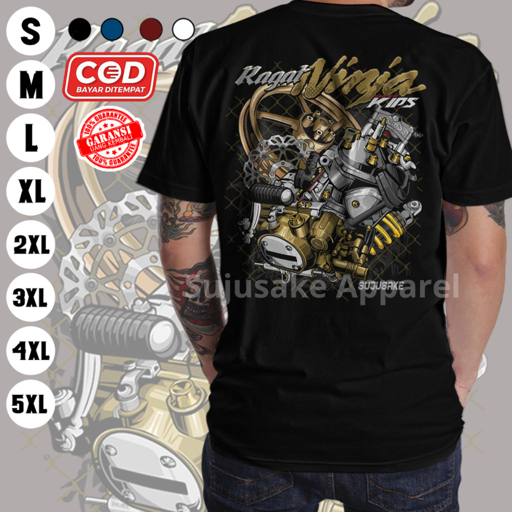 Baju Kaos Atasan Pria Ragat Ninja Rr 2 Tak Ss Super Kips Old Distro Original Sujusake Apparel Murah 