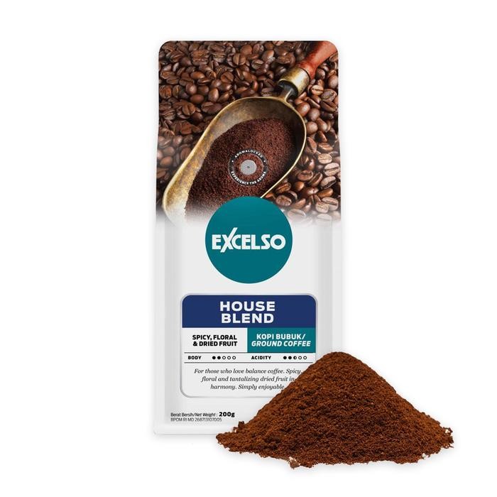 

[[PROMO]] Excelso Kopi House Blend Bubuk 200g - House Blend Bubuk