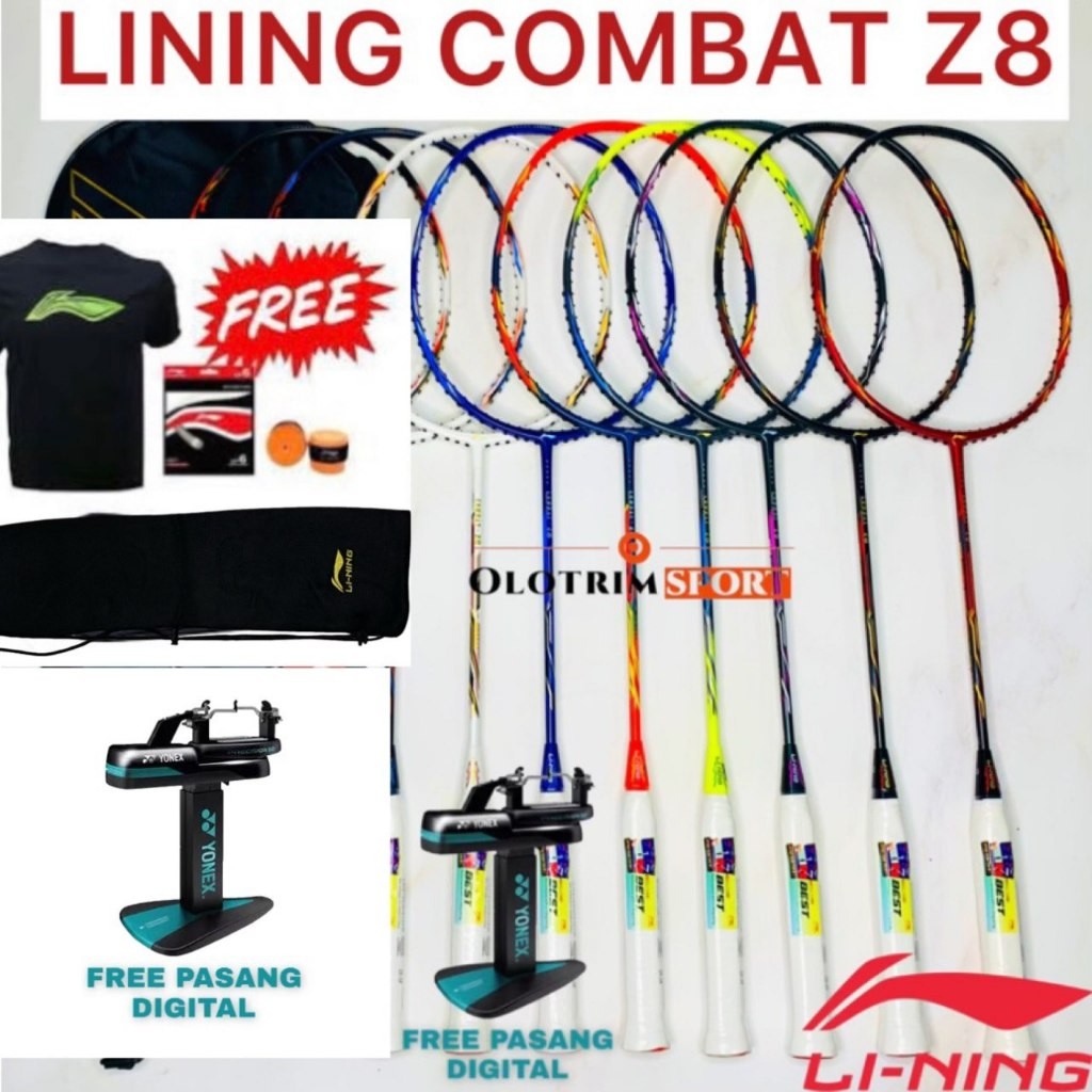 Raket Badminton Lining Combat Z8 Original Head Heavy