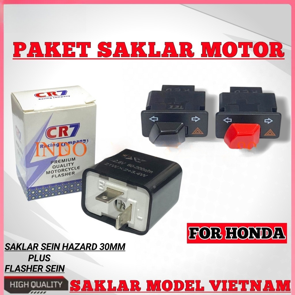 TOMBOL SEN HAZARD PLUS FLASHER SEN BEAT FI VARIO 125 150 SCOOPy FI SPACy FI SUPRA X 125